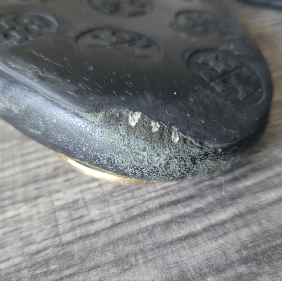 Tory Burch Black Leather Ballet Flats, Size 9M - Picture 5 of 16